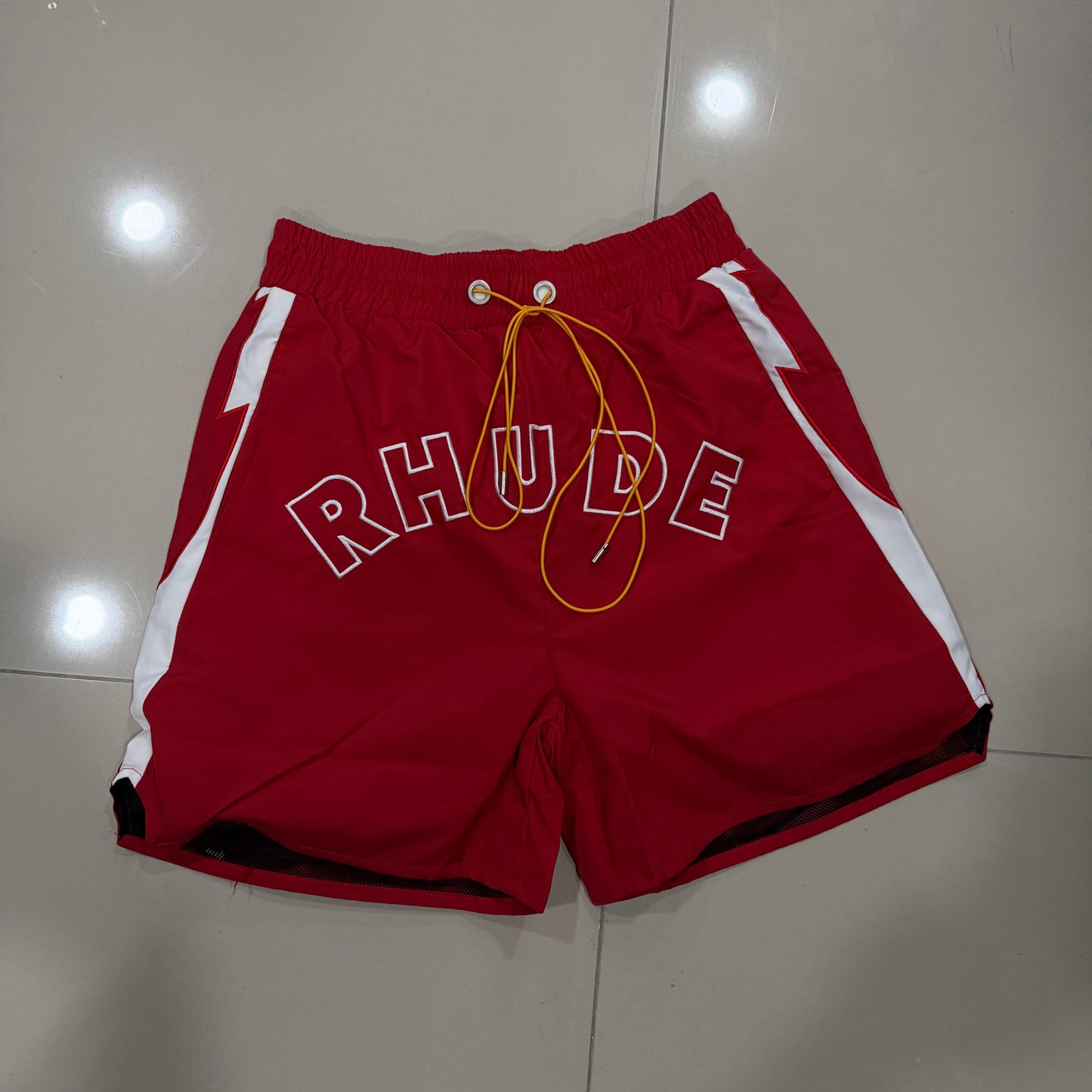 Shorts Rhude Rojo y Blanco