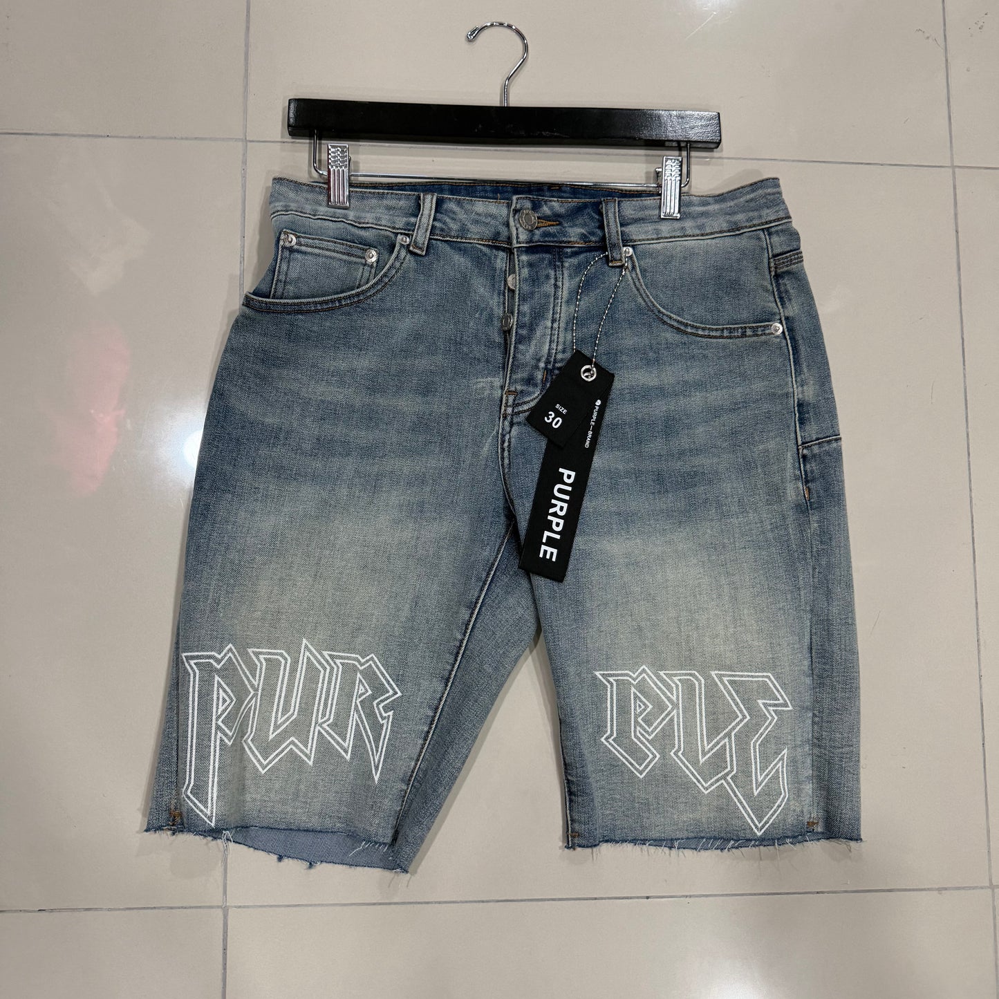 Purple Short Azul con Logo