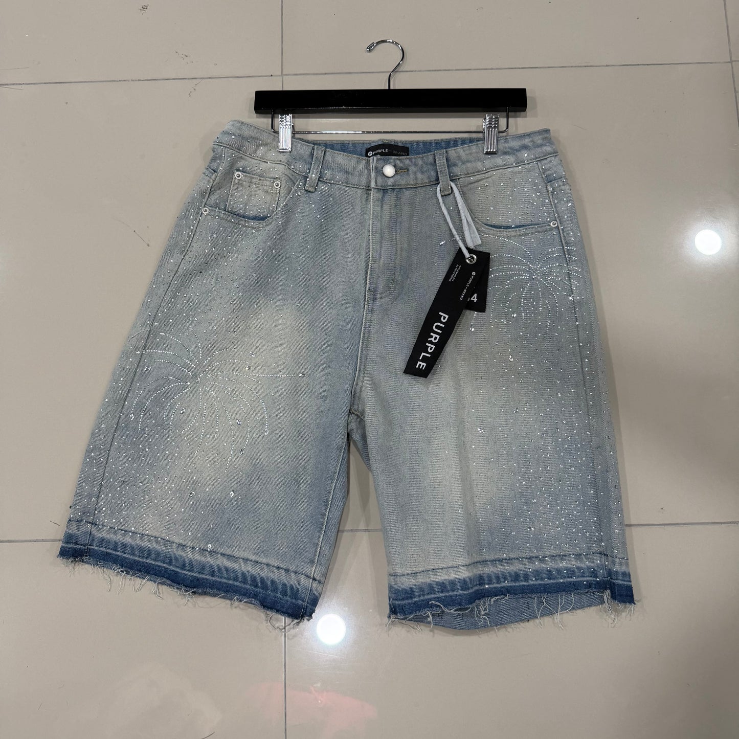 Purple Short Brillo Flor