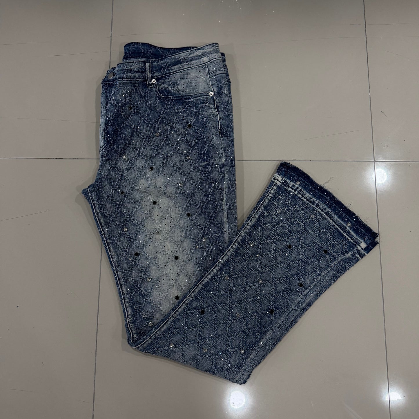 Jeans Brillo Perlas