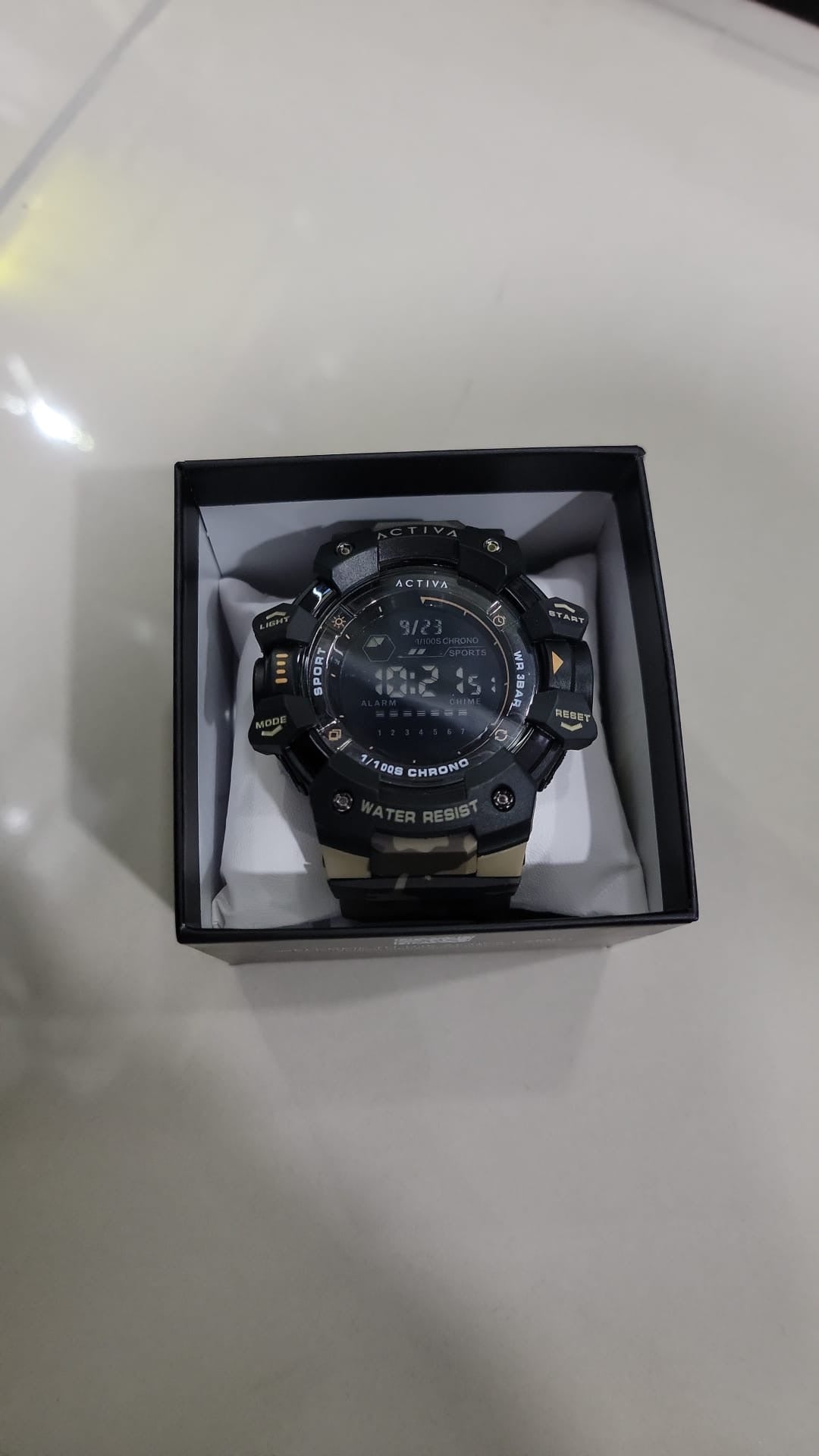 Reloj Activa Digital Negro Camuflaje Original