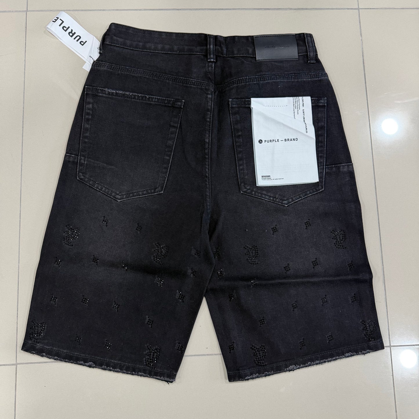 Purple Short Brillo 5 negro