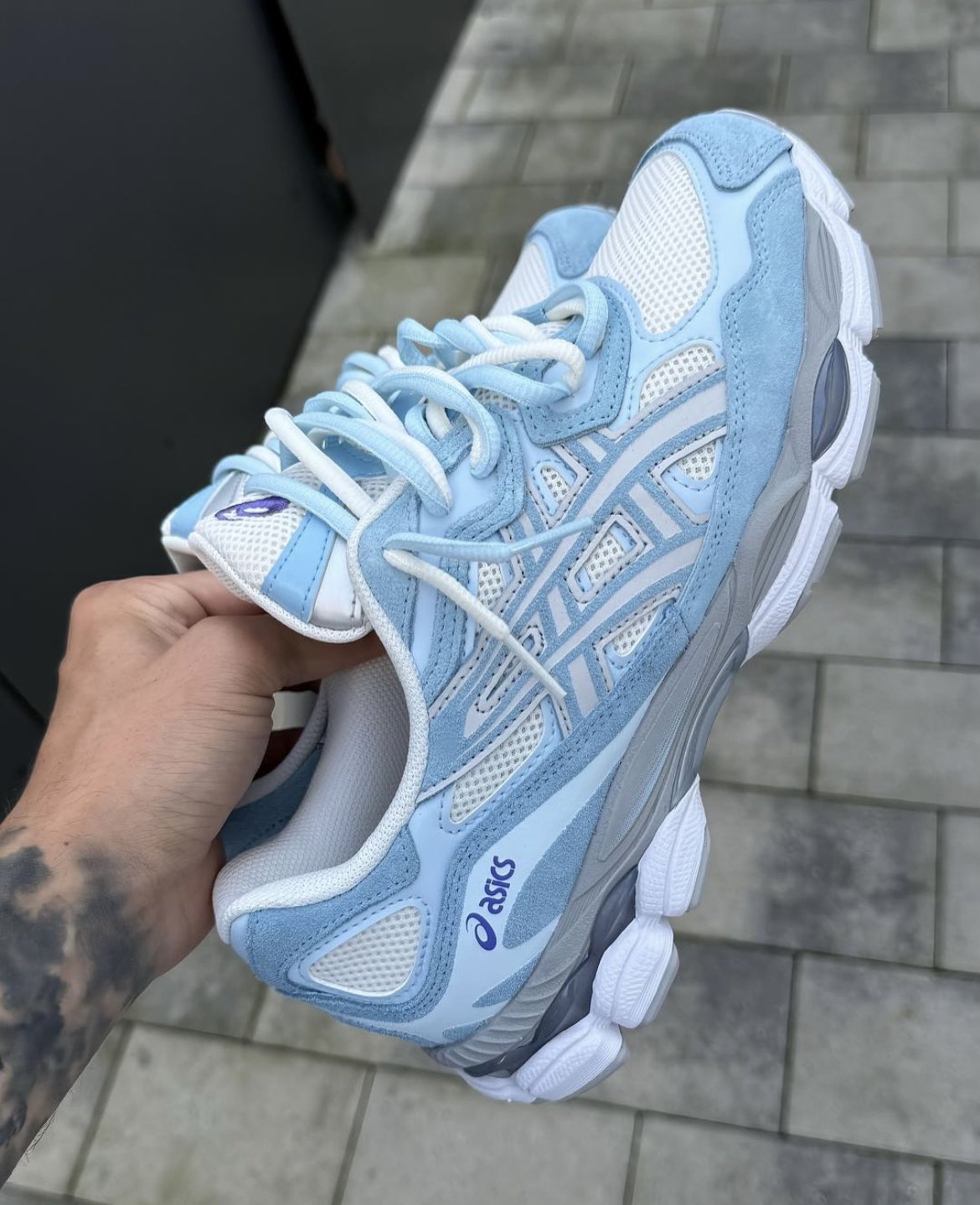 Asics Gel NYC cream ártic sky (A LA MANO)
