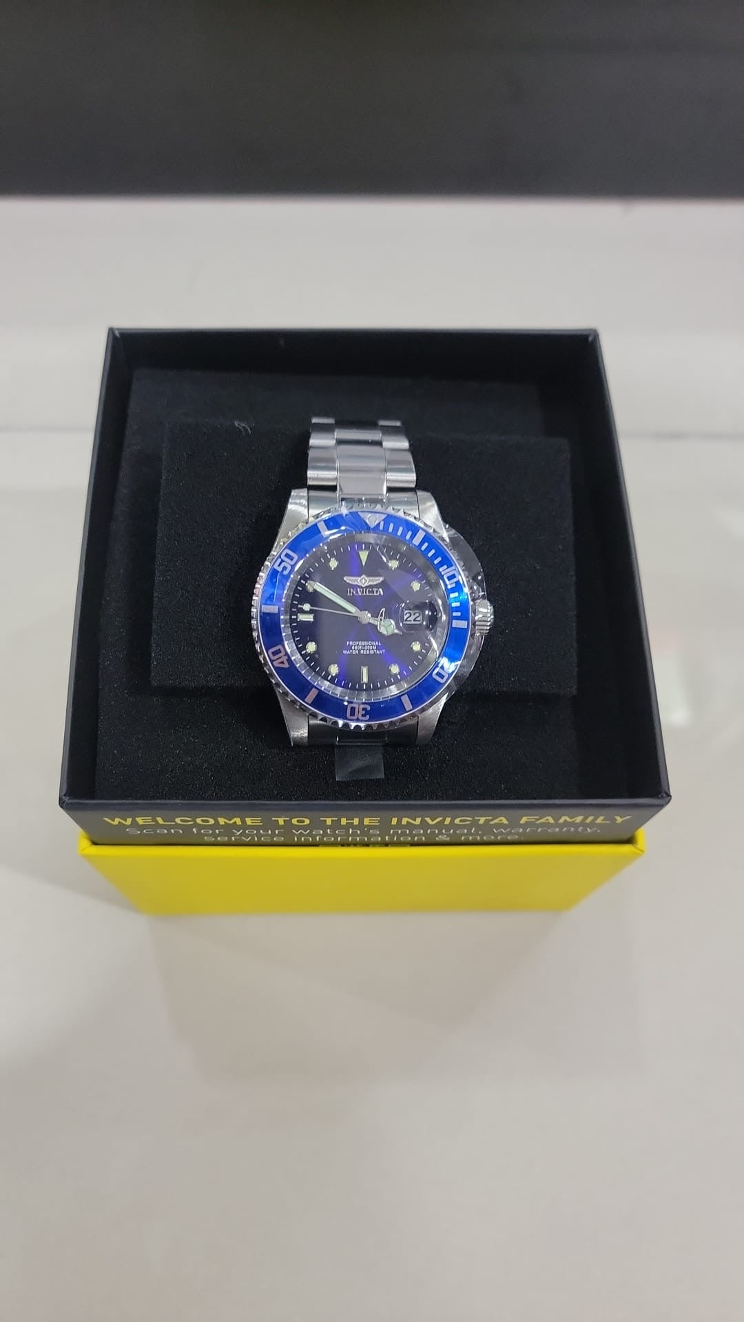 Reloj Invicta Plateado y Azul Original