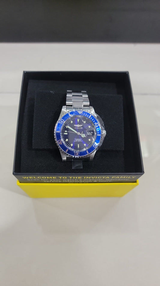 Reloj Invicta Plateado y Azul Original
