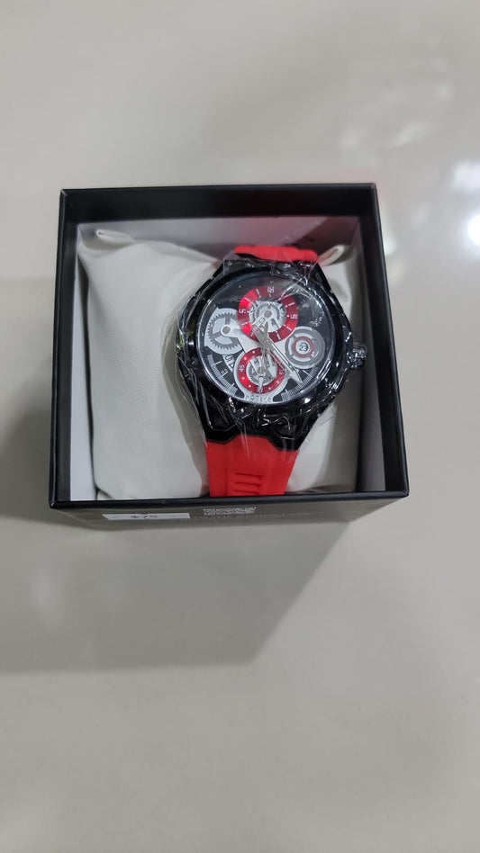 Reloj Activa Negro y Rojo Original