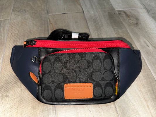 Cartera Coach Negra y Roja