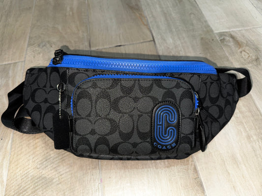 Cartera Coach Negra y Azul