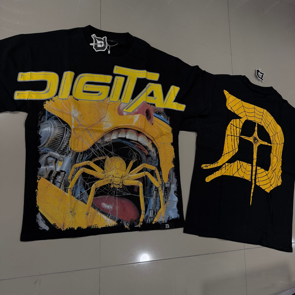 Camisa DIGITAL Araña Negra y Amarilla