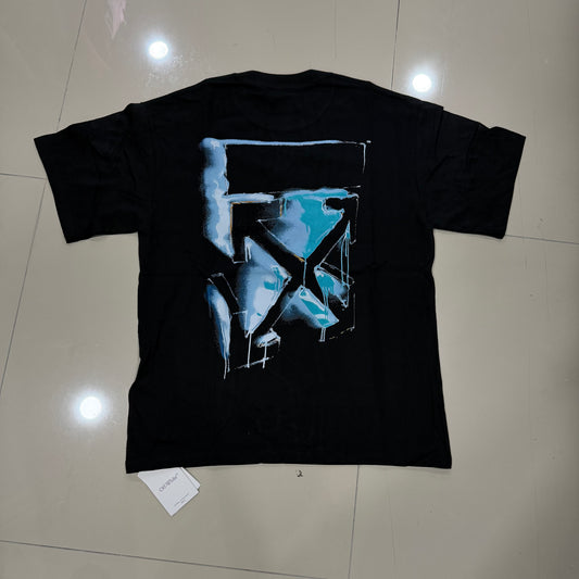 Off-White Blue Abstract Graphic