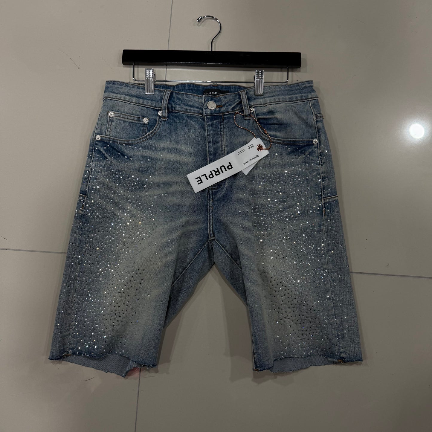 Purple Short Azul con Brillo