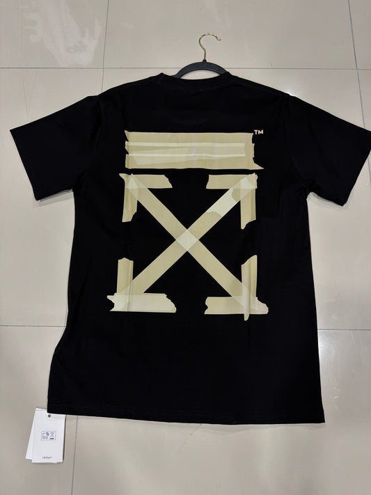 Off white black crema tape