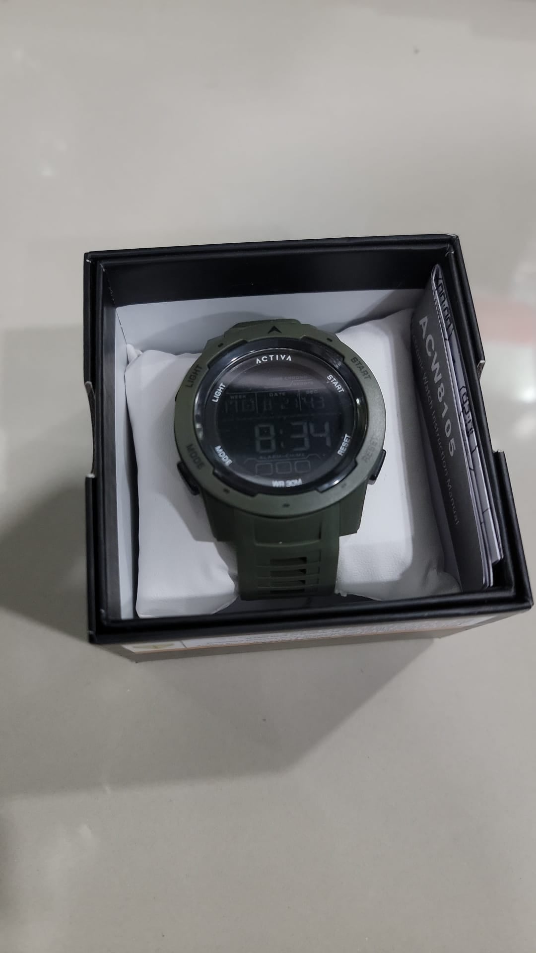 Reloj Activa Digital Verde Militar Original