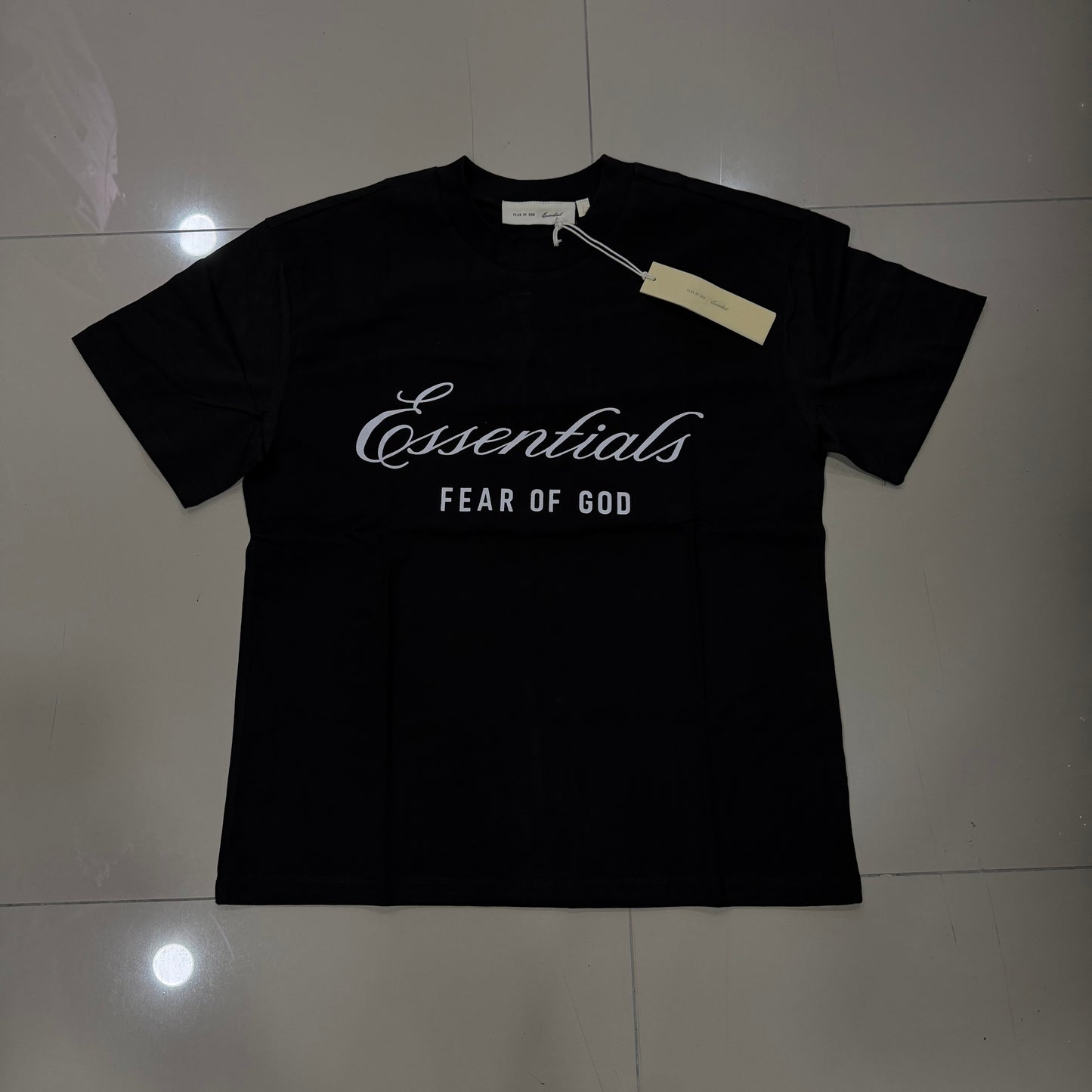 Essentials Script Logo White