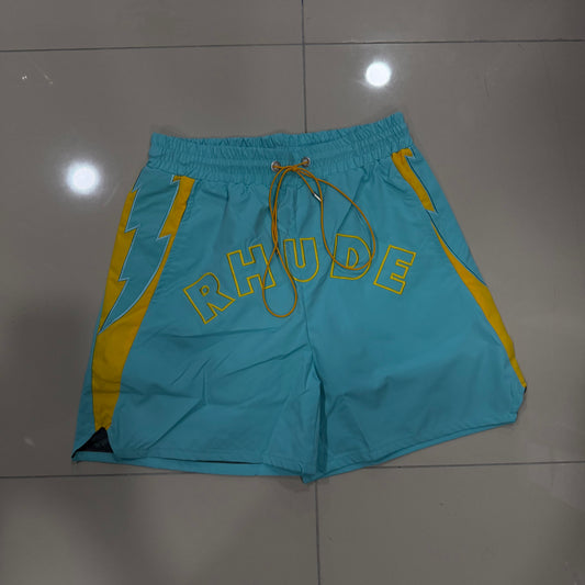 Shorts Rhude Azul y Amarillo
