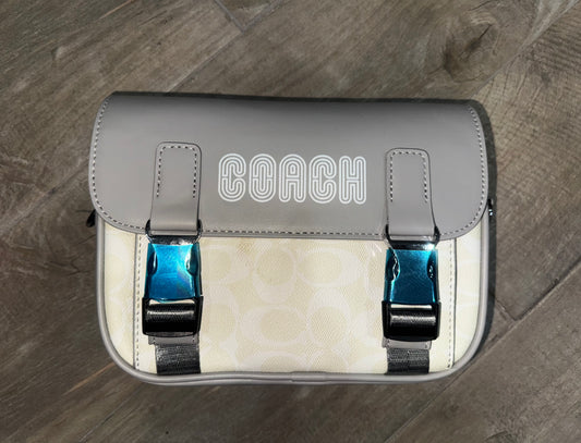 Cartera Coach (2) gris y crema