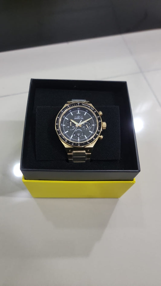 Reloj Invicta Speedway Negro y Dorado Original