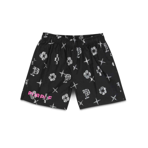Shorts Purple Black